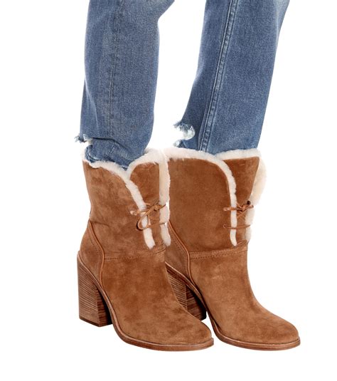 ugg suede boots with heel.